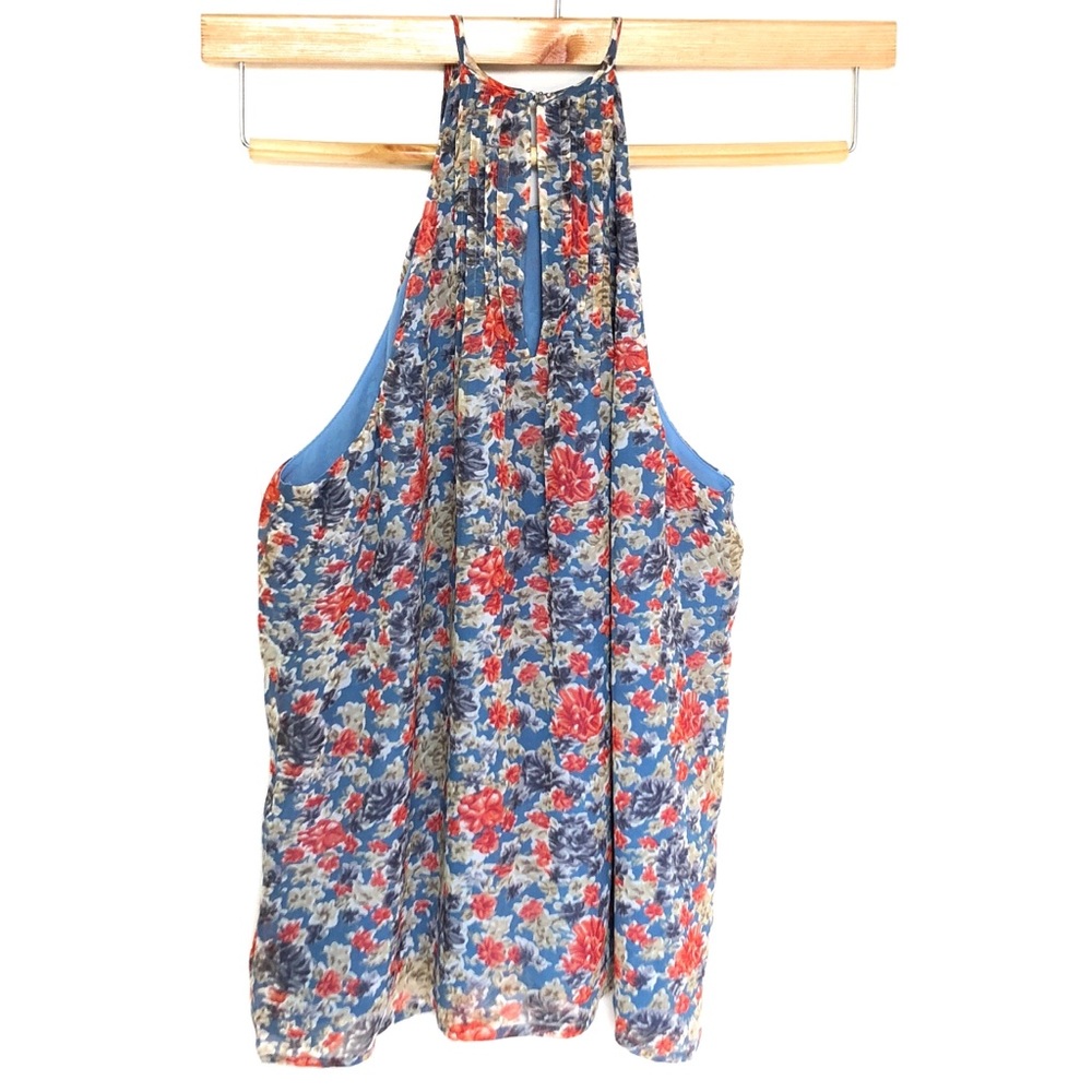 Joie Larisse B Floral Print Tank in Slate Blue - Picture 5 of 6